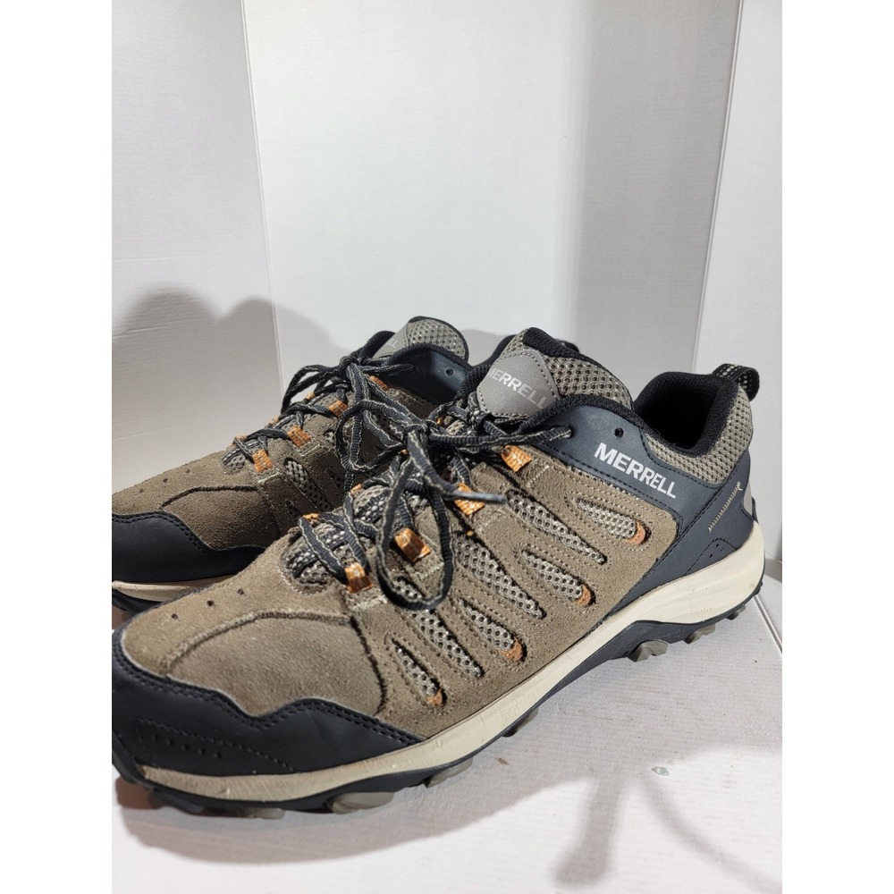 Merrell Crosslander 3 Hiking Shoes Mens Size 13 Brown Suede Mesh Trail J036949